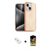 MARSİLYAN™- iPhone 14 Kılıf Nova Asil Prime - Siyah Buffer Cam Ekran Koruyucu + Diamond Kamera Lens - YL
