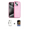 MARSİLYAN™- iPhone 14 Kılıf Nova Asil Prime - Siyah Buffer Hayalet Cam Ekran Koruyucu + Shine Kamera Lens - GS