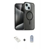 MARSİLYAN™- iPhone 14 Kılıf Nova Asil Prime - Siyah Joko Magic 5D Cam + Diamond Kamera Lens - PE