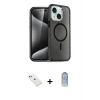 MARSİLYAN™- iPhone 14 Kılıf Nova Asil Prime - Siyah Joko Magic 5D Cam + Diamond Kamera Lens - KI