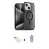 MARSİLYAN™- iPhone 14 Kılıf Nova Asil Prime - Siyah Joko Magic 5D Cam + Sierra Blue Diamond Kamera Lens