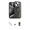 MARSİLYAN™- iPhone 14 Kılıf Nova Asil Prime - Siyah Joko Magic 5D Hayalet Cam + Diamond Kamera Lens - YL