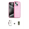 MARSİLYAN™- iPhone 14 Kılıf Nova Asil Prime - Siyah Joko Magic 5D Hayalet Cam + Kırmızı Shine Kamera Lens