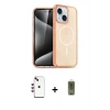 MARSİLYAN™- iPhone 14 Kılıf Nova Asil Prime - Siyah Joko Magic 5D Hayalet Cam + Kırmızı Shine Kamera Lens