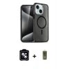 MARSİLYAN™- iPhone 14 Kılıf Nova Asil Prime - Siyah Joko Magic 5D Hayalet Cam + PVD Metal Kamera Lens - MI