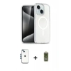 MARSİLYAN™- iPhone 14 Kılıf Nova Asil Prime - Siyah Joko Magic 5D Hayalet Cam + Shine Kamera Lens - MI