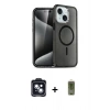 MARSİLYAN™- iPhone 14 Kılıf Nova Asil Prime - Siyah Joko Magic 5D Hayalet Cam + PVD Metal Kamera Lens - SH
