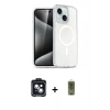 MARSİLYAN™- iPhone 14 Kılıf Nova Asil Prime - Siyah Joko Magic 5D Hayalet Cam + PVD Metal Kamera Lens - SH