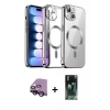 MARSİLYAN™- iPhone 14 Kılıf Nova Işık Özel Seri - Şeffaf 360 Full Body Arka Koruyucu + Raze Metal Kamera Lens - SH
