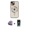 MARSİLYAN™- iPhone 14 Kılıf Nova Işık Özel Seri - Şeffaf 360 Full Body Arka Koruyucu + Raze Metal Kamera Lens - SH