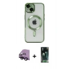 MARSİLYAN™- iPhone 14 Kılıf Nova Işık Özel Seri - Şeffaf 360 Full Body Arka Koruyucu + Raze Metal Kamera Lens - SH