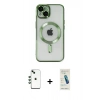 MARSİLYAN™- iPhone 14 Kılıf Nova Işık Özel Seri - Şeffaf Pasifik Cam Ekran Koruyucu + Shine Kamera Lens - YL
