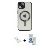 MARSİLYAN™- iPhone 14 Kılıf Nova Işık Özel Seri - Şeffaf Royal Nano Ekran Koruyucu + Diamond Kamera Lens - KI