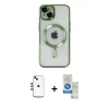 MARSİLYAN™- iPhone 14 Kılıf Nova Işık Özel Seri - Şeffaf Royal Nano Ekran Koruyucu + Shine Kamera Lens - GD