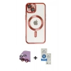 MARSİLYAN™- iPhone 14 Kılıf Nova Işık Özel Seri - Şeffaf Royal Nano Ekran Koruyucu + Raze Metal Kamera Lens - KI