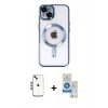 MARSİLYAN™- iPhone 14 Kılıf Nova Işık Özel Seri - Şeffaf Royal Nano Ekran Koruyucu + Shine Kamera Lens - MI