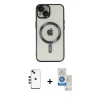 MARSİLYAN™- iPhone 14 Kılıf Nova Işık Özel Seri - Şeffaf Royal Nano Ekran Koruyucu + Shine Kamera Lens - YL
