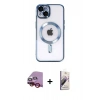 MARSİLYAN™- iPhone 14 Kılıf Nova Işık Özel Seri - Siyah Bilvis 3D Mat Cam Ekran Koruyucu + Raze Metal Kamera Lens - KI