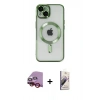 MARSİLYAN™- iPhone 14 Kılıf Nova Işık Özel Seri - Siyah Bilvis 3D Mat Cam Ekran Koruyucu + Raze Metal Kamera Lens - KI
