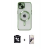 MARSİLYAN™- iPhone 14 Kılıf Nova Işık Özel Seri - Siyah Bilvis 3D Mat Cam Ekran Koruyucu + PVD Metal Kamera Lens - MI