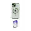 MARSİLYAN™- iPhone 14 Kılıf Nova Işık Özel Seri - Siyah Bilvis 5in1 3D Magic Cam Ekran Koruyucu