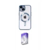 MARSİLYAN™- iPhone 14 Kılıf Nova Işık Özel Seri - Siyah Bilvis 5in1 3D Magic Cam Ekran Koruyucu