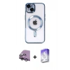 MARSİLYAN™- iPhone 14 Kılıf Nova Işık Özel Seri - Siyah Bilvis 5in1 3D Magic Cam Ekran Koruyucu + Raze Metal Kamera Lens - GS