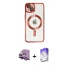 MARSİLYAN™- iPhone 14 Kılıf Nova Işık Özel Seri - Siyah Bilvis 5in1 3D Magic Cam Ekran Koruyucu + Raze Metal Kamera Lens - GS