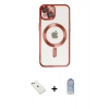 MARSİLYAN™- iPhone 14 Kılıf Nova Işık Özel Seri - Siyah Joko Magic 5D Cam + Diamond Kamera Lens - PE