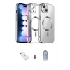 MARSİLYAN™- iPhone 14 Kılıf Nova Işık Özel Seri - Siyah Joko Magic 5D Cam + Diamond Kamera Lens - PE