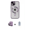 MARSİLYAN™- iPhone 14 Kılıf Nova Işık Özel Seri - Siyah Joko Magic 5D Cam + Raze Metal Kamera Lens - GS
