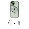 MARSİLYAN™- iPhone 14 Kılıf Nova Işık Özel Seri - Siyah Joko Magic 5D Cam + Shine Kamera Lens - KI