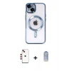MARSİLYAN™- iPhone 14 Kılıf Nova Işık Özel Seri - Siyah Joko Magic 5D Cam + Shine Kamera Lens - KI
