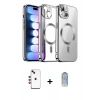 MARSİLYAN™- iPhone 14 Kılıf Nova Işık Özel Seri - Siyah Joko Magic 5D Cam + Shine Kamera Lens - KI