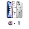 MARSİLYAN™- iPhone 14 Kılıf Nova Işık Özel Seri - Siyah Joko Magic 5D Cam + Raze Metal Kamera Lens - MR