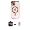 MARSİLYAN™- iPhone 14 Kılıf Nova Işık Özel Seri - Siyah Joko Magic 5D Cam + PVD Metal Kamera Lens - MI