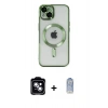 MARSİLYAN™- iPhone 14 Kılıf Nova Işık Özel Seri - Siyah Joko Magic 5D Cam + PVD Metal Kamera Lens - MI