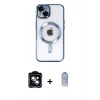 MARSİLYAN™- iPhone 14 Kılıf Nova Işık Özel Seri - Siyah Joko Magic 5D Cam + PVD Metal Kamera Lens - MI