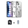 MARSİLYAN™- iPhone 14 Kılıf Nova Işık Özel Seri - Siyah Joko Magic 5D Cam + PVD Metal Kamera Lens - MI