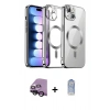 MARSİLYAN™- iPhone 14 Kılıf Nova Işık Özel Seri - Siyah Joko Magic 5D Cam + Raze Metal Kamera Lens - SH