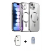 MARSİLYAN™- iPhone 14 Kılıf Nova Işık Özel Seri - Siyah Joko Magic 5D Cam + Shine Kamera Lens - GI
