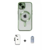 MARSİLYAN™- iPhone 14 Kılıf Nova Işık Özel Seri - Siyah Joko Magic 5D Cam + Shine Kamera Lens - SH