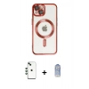 MARSİLYAN™- iPhone 14 Kılıf Nova Işık Özel Seri - Siyah Joko Magic 5D Cam + Shine Kamera Lens - YL