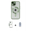 MARSİLYAN™- iPhone 14 Kılıf Nova Işık Özel Seri - Siyah Joko Magic 5D Cam + Shine Kamera Lens - YL