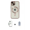 MARSİLYAN™- iPhone 14 Kılıf Nova Işık Özel Seri - Siyah Joko Magic 5D Cam + Shine Kamera Lens - YL