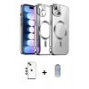 MARSİLYAN™- iPhone 14 Kılıf Nova Işık Özel Seri - Siyah Joko Magic 5D Cam + Shine Kamera Lens - YL