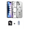 MARSİLYAN™- iPhone 14 Kılıf Nova Işık Özel Seri - Siyah Joko Magic 5D Cam + PVD Metal Kamera Lens - TU