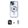 MARSİLYAN™- iPhone 14 Kılıf Nova Işık Özel Seri - Siyah Joko Magic 5D Cam + PVD Metal Kamera Lens - TU