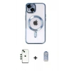 MARSİLYAN™- iPhone 14 Kılıf Nova Işık Özel Seri - Siyah Joko Magic 5D Cam + Shine Kamera Lens - YL