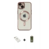 MARSİLYAN™- iPhone 14 Kılıf Nova Işık Özel Seri - Siyah Joko Magic 5D Hayalet Cam + Diamond Kamera Lens - PE